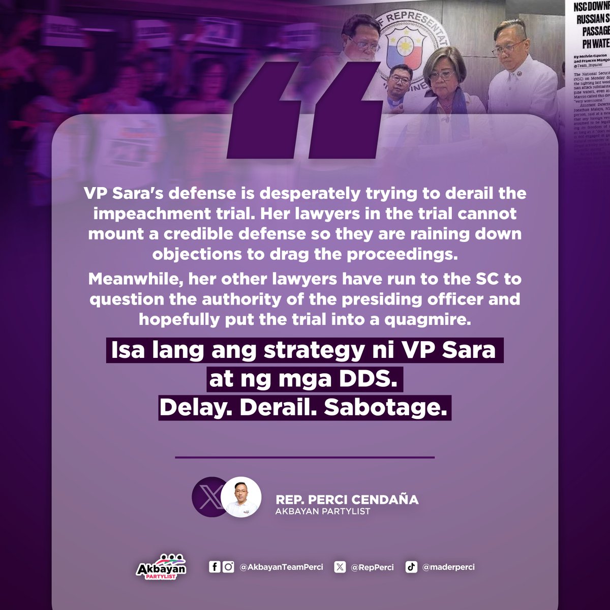 RepPerci's tweet photo. DDS = Delay. Derail. Sabotage. https://t.co/wykHA2832l