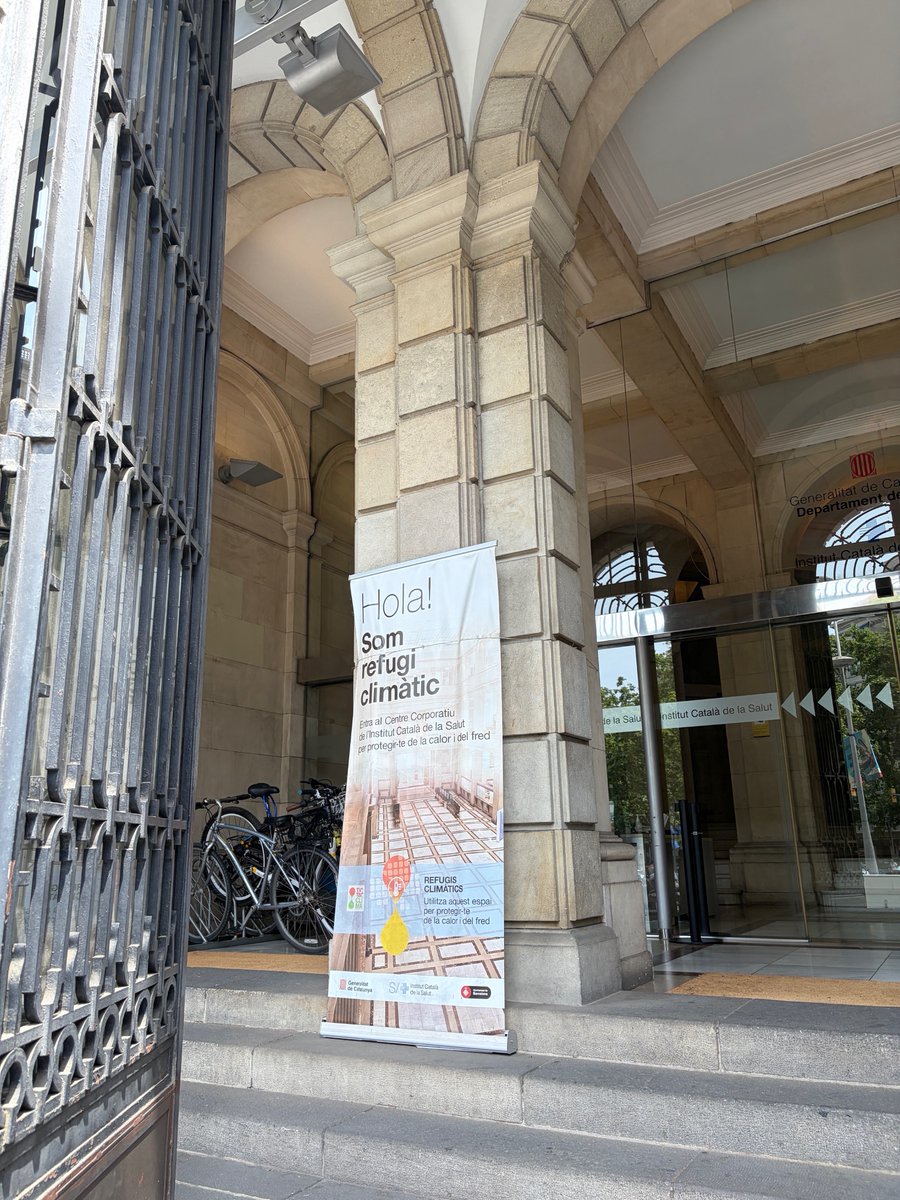 icscat's tweet photo. ☀️ Refugi climàtic al Centre Corporatiu de l’#icscat. 

Aquest any, el centre torna a oferir un espai interior climatitzat per protegir-se de les temperatures de l’estiu. 

📍Gran Via de les Corts Catalanes, 587.  

🚪Obert de dilluns a divendres, de 9 a 17 hores. https://t.co/5dJz4QamZB