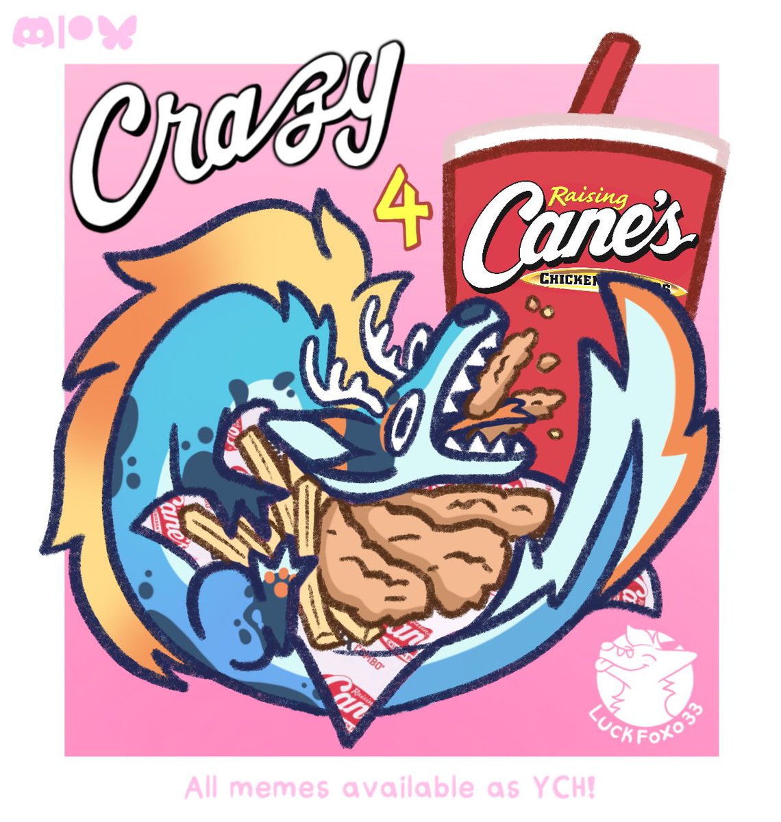 LuckFoxo33's tweet photo. Chicken nuggie chomper 🍗🥤 https://t.co/TDgvZuY30x