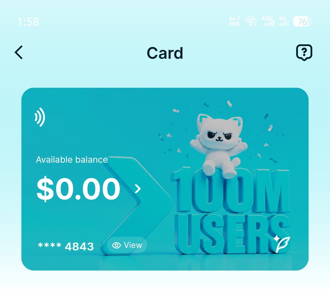 Gaffar175923's tweet photo. A new and beautiful look of bitget wallet card ๐ท
And a very very congrats for bitget wallet to achieve 100M users and best wishes. ๐
#bitgetwallet #100Musers #congratulations @BitgetWalletPK @BitgetWallet https://t.co/EcH27r8AuP