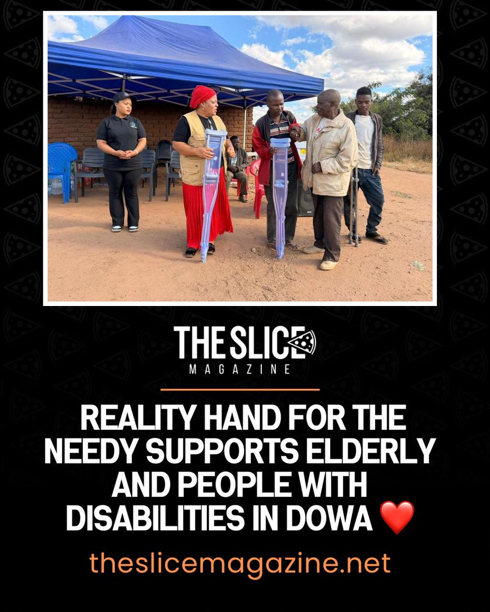 slicemagazine's tweet photo. At Mtata village in Dowa, a simple act of kindness brought smiles to many faces. 👀

Reality Hand for the Needy, an NGO based in Lilongwe, visited the community with crutches, clothes, food and drinks for elderly people and people with disabilities; reminding them that they’re not forgotten. ❤️