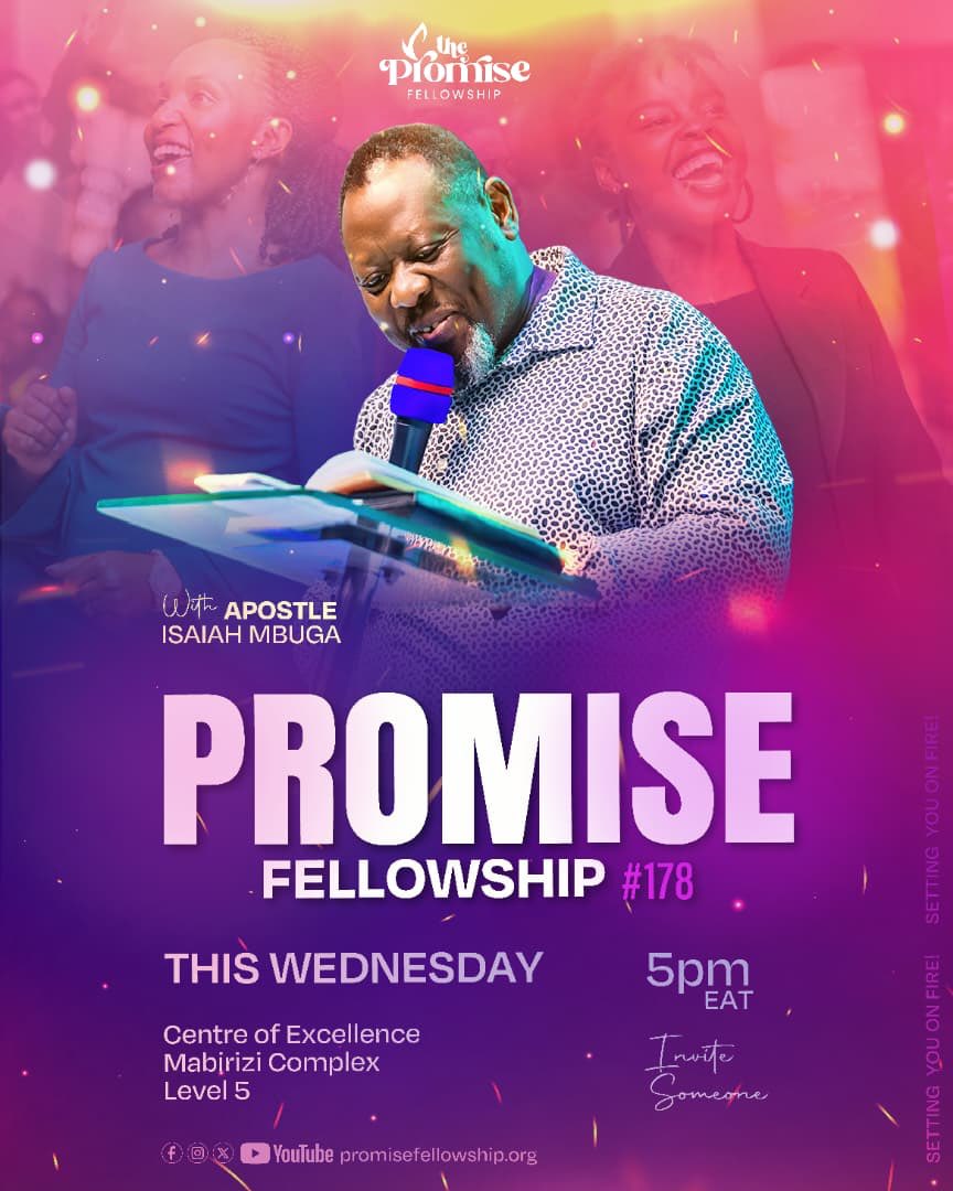 ChristsHeartMin's tweet photo. There's a reason people keep coming back to Promise Fellowship.

God's Word is taught with clarity, depth, and practical insight

If you've been meaning to join us, this is your invitation.

This Wednesday
⏰ 5:00 PM
📍 Mabirizi Complex, Level 5

We'll be glad to have you. https://t.co/gOsLfGzl98