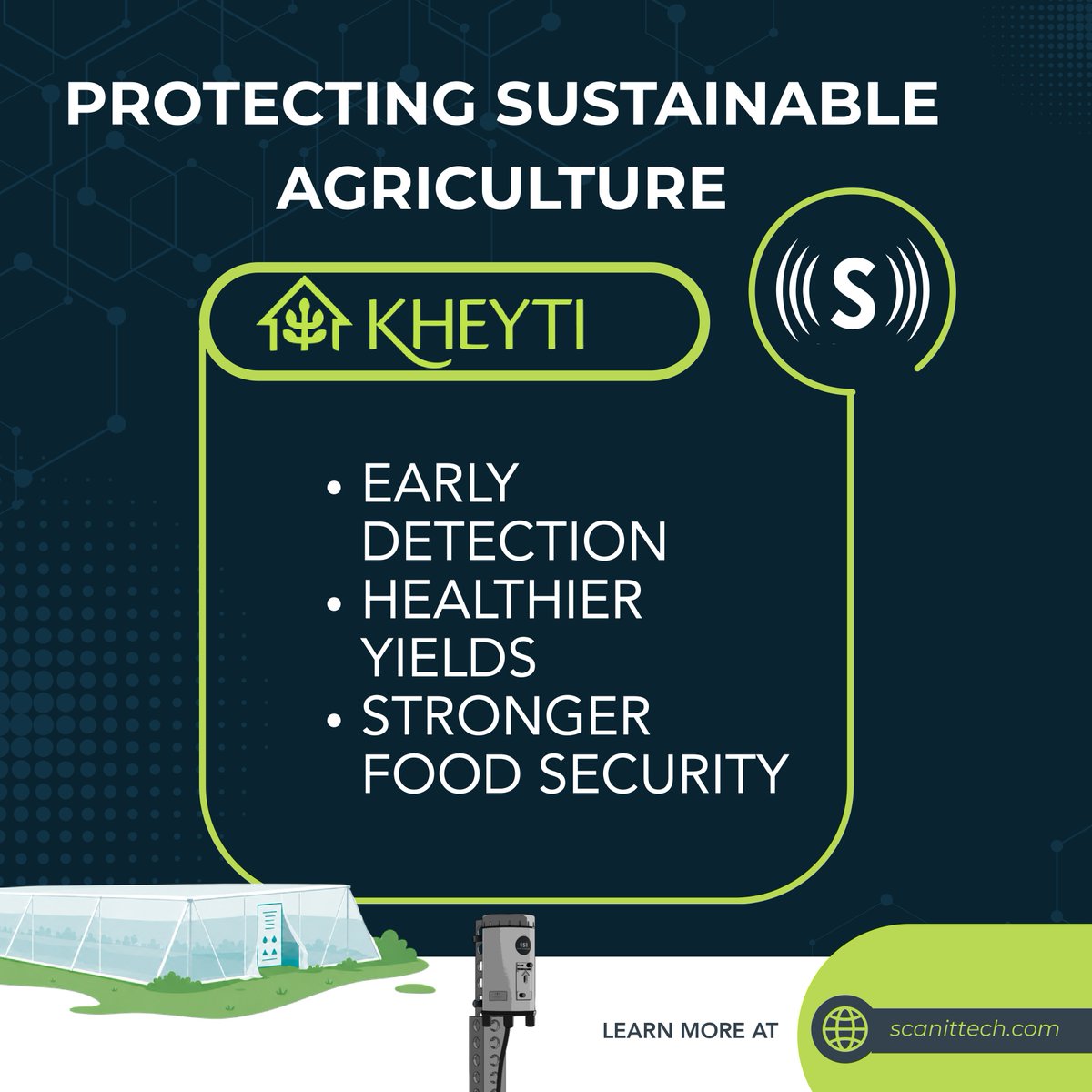 Scanittech's tweet photo. Working with @KheytiFarmers on R&amp;D: we’ve deployed SporeCam™ at their greenhouse to monitor airborne pathogens across tomatoes, cucumbers, peppers, beans and leafy greens. Goal: map disease dynamics in controlled-environment agriculture and improve early detection &amp; response. https://t.co/ZACHCjV1Rj