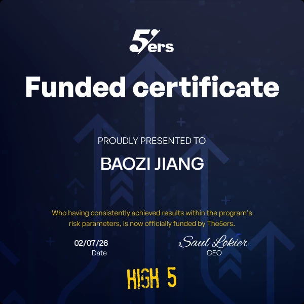 Wine92023's tweet photo. Just passed The5ers’ scaling plan! 🎉

My account has officially been scaled from $5K to $7.5K.

One step at a time. Stay disciplined, manage risk, and let consistency do the work. 📈@the5erstrading https://t.co/wf1Ai2mU26