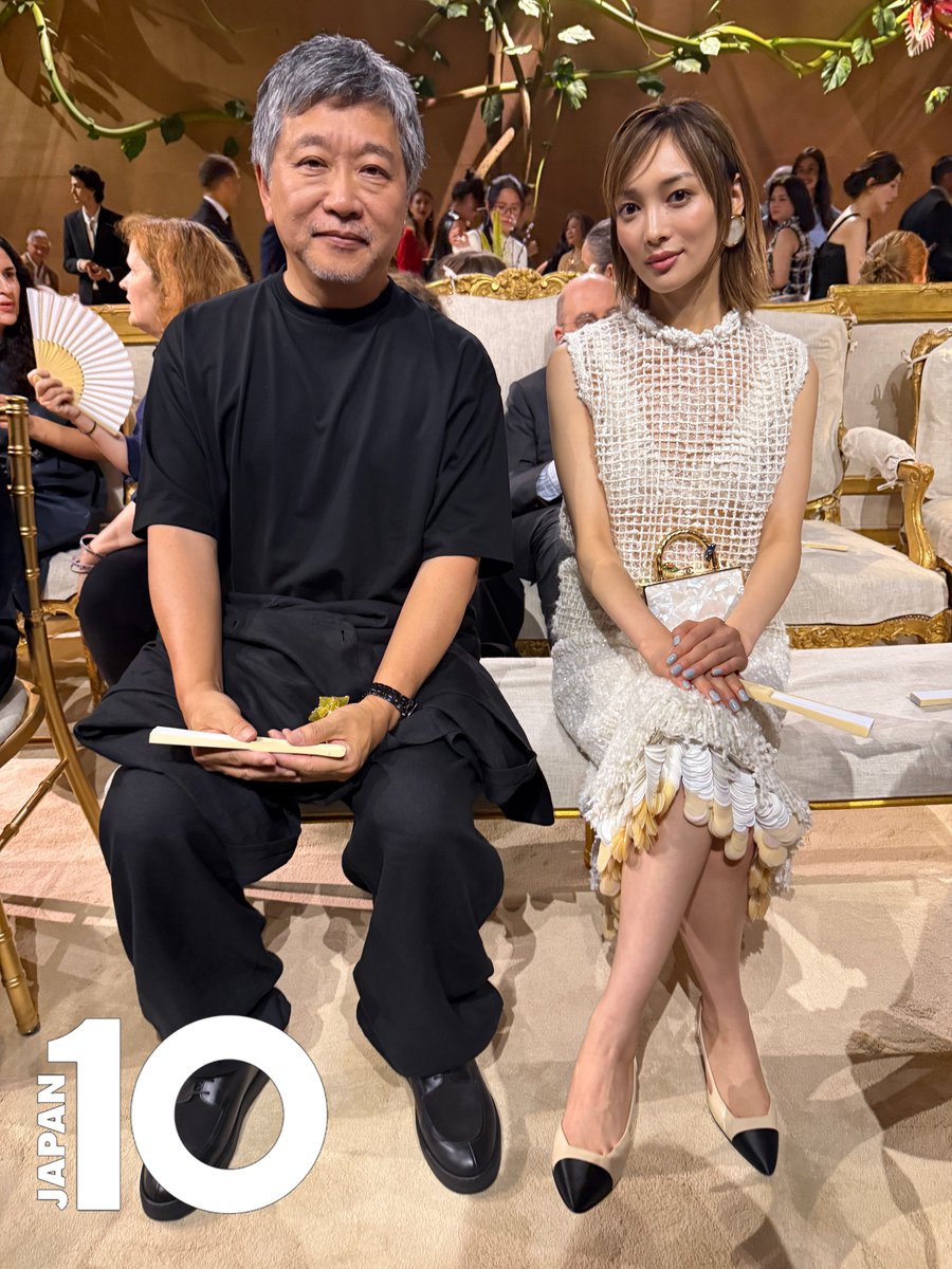alphazbarbie's tweet photo. JURIN with acclaimed Japanese filmmaker Hirokazu Kore-eda at the Chanel Haute Couture show in Paris today 🦋 

#XG #JURIN #CHANELHauteCouture
#CHANELShow
@CHANEL_JP @XGOfficial_ https://t.co/27MeMd8kPD
