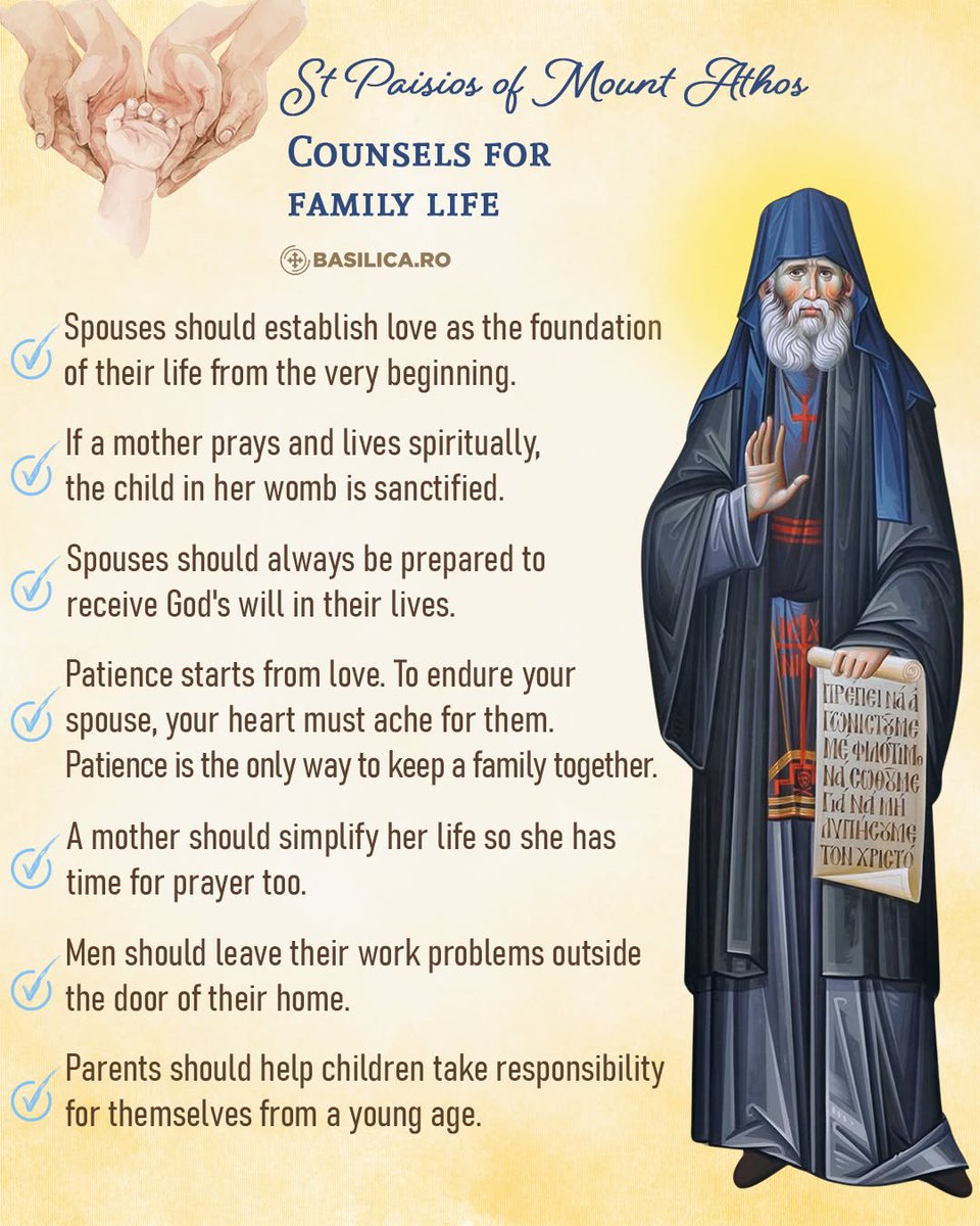 BasilicaNews's tweet photo. ‘Lord, have mercy on families that are going through trying times. Pour your abundant love upon them.’
- St Paisios of Mount Athos https://t.co/TTFazs5gmF