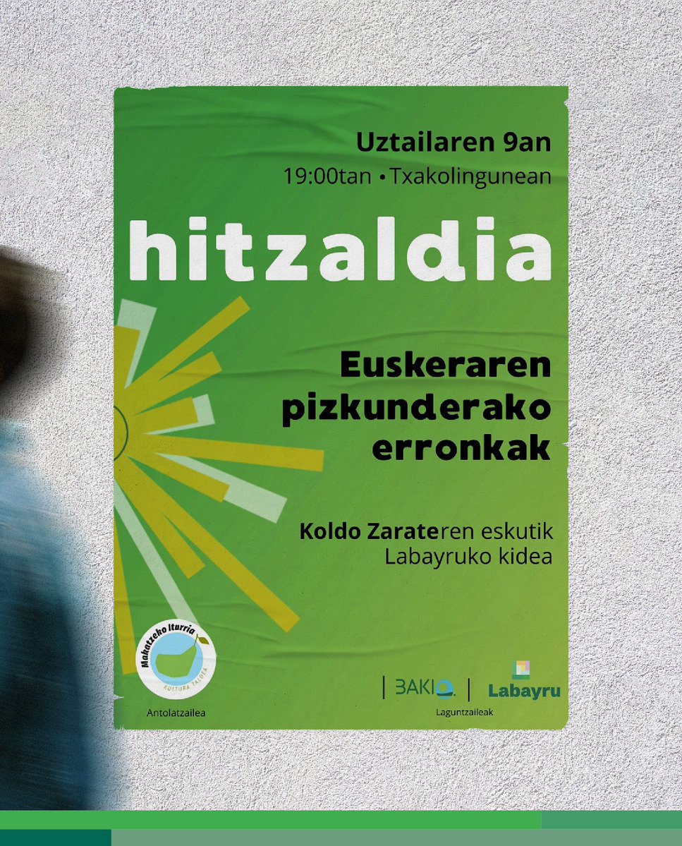labayrufundazio's tweet photo. Zeintzuk dira euskararen biziberritzerako ditugun erronka nagusiak? 🗣️📈

Uztailaren 9an Koldo Zarate gure lankideak "Euskeraren pizkunderako erronkak" hitzaldia eskainiko du Bakioko Txakolingunean, arratsaldeko 19:00etan.

Sarrera librea. 🏛️✨

#LabayruFundazioa https://t.co/rJawFqlwXg