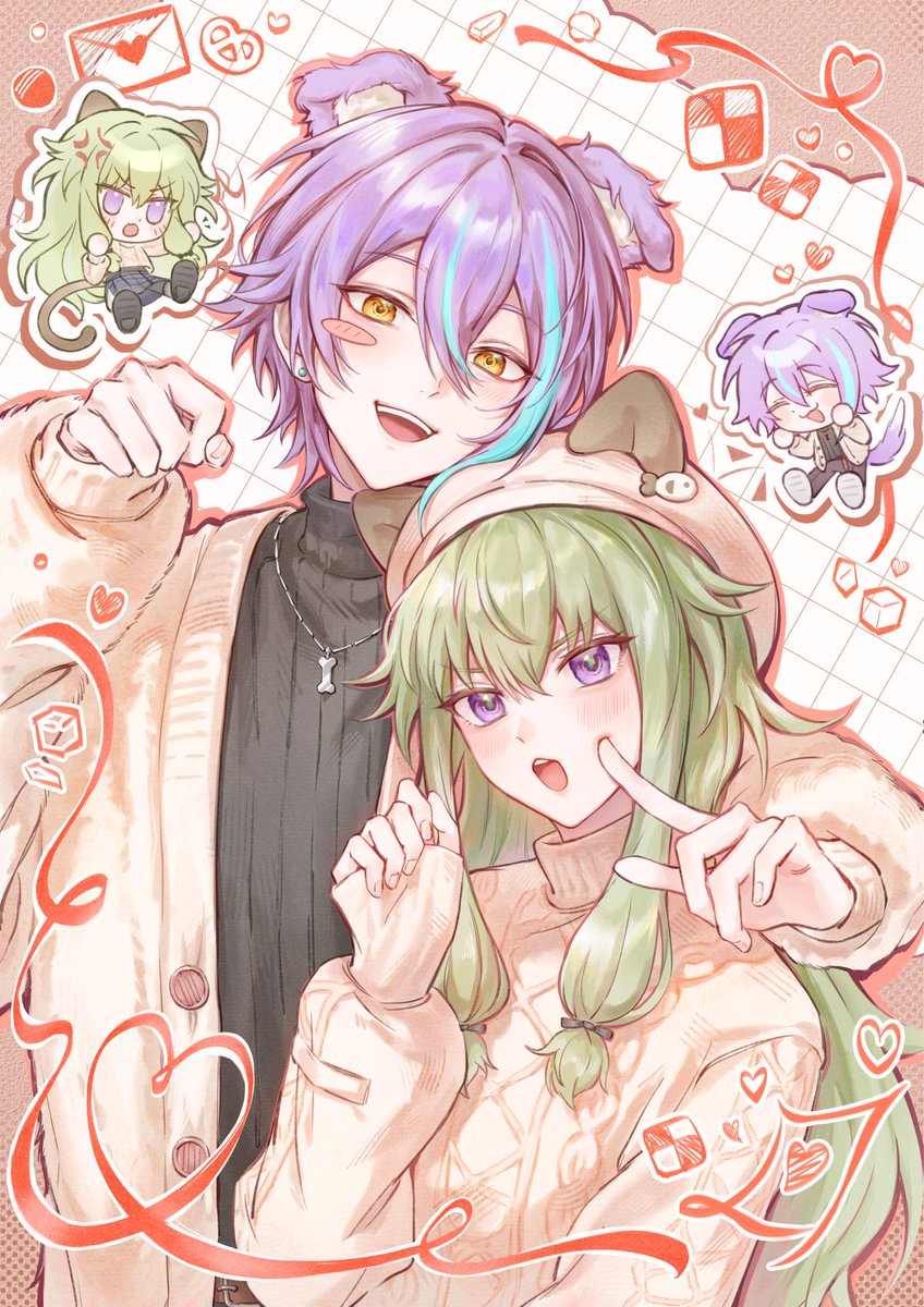 lemon_snow233's tweet photo. 给類寧々合志《序章》插图解禁～
💜中间日快乐💚
#類寧々真ん中バースデー2026
#類寧々 https://t.co/aBjhcV5qMR