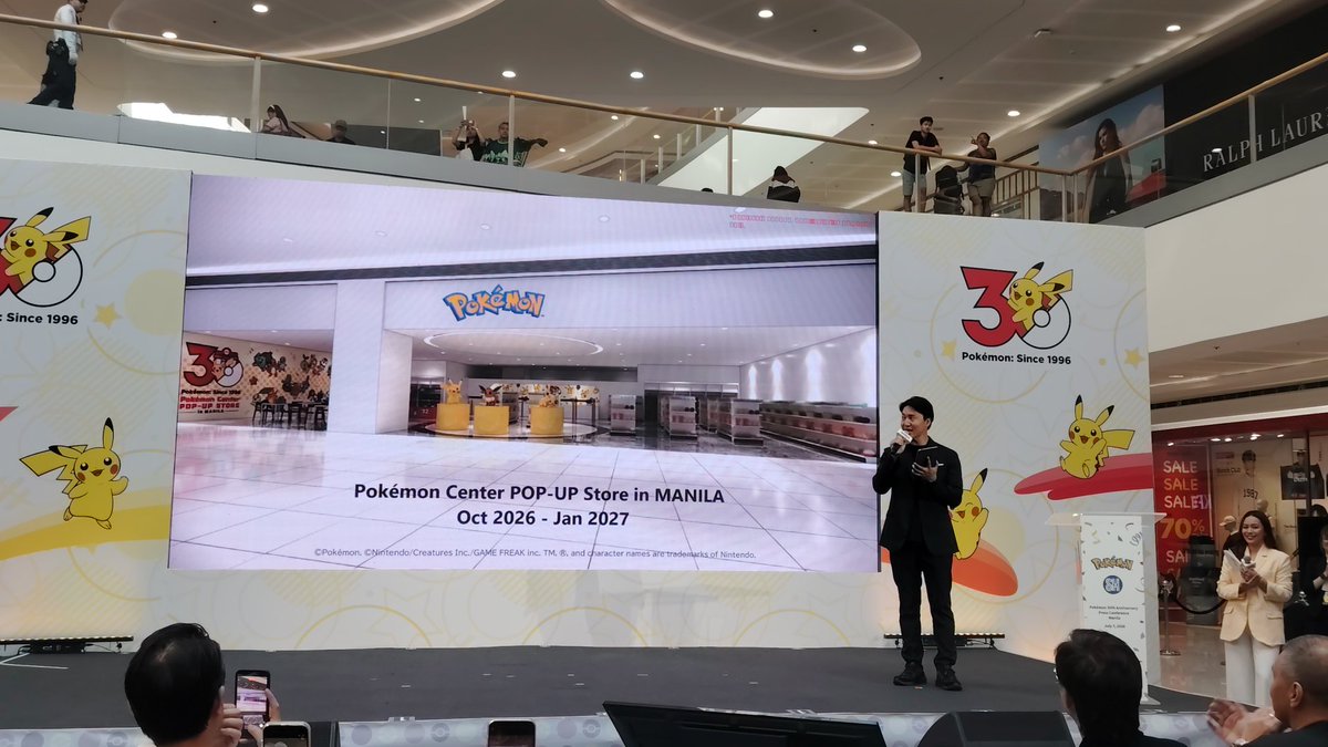 PhilITOrg's tweet photo. First @Pokemon Center pop-up store at SM Mall of Asia, an immersive fun run, and series of nationwide events in partnership with @smsupermalls to celebrate Pokémon 30th anniversary. #Pokemon #Pokemon30 | via @Catch2T8 https://t.co/bIsmZVJ5K9