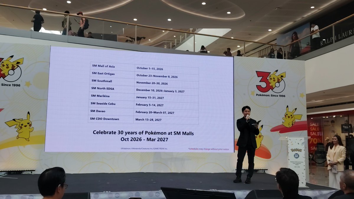 PhilITOrg's tweet photo. First @Pokemon Center pop-up store at SM Mall of Asia, an immersive fun run, and series of nationwide events in partnership with @smsupermalls to celebrate Pokémon 30th anniversary. #Pokemon #Pokemon30 | via @Catch2T8 https://t.co/bIsmZVJ5K9