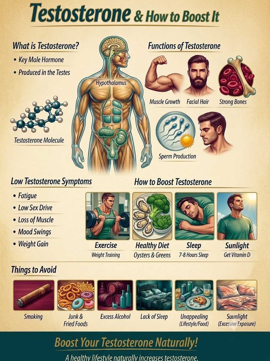 Kafiya_ai's tweet photo. Testosterone &amp; How to Boost It.🔃
Cool Mind 🧠👍 
Follow for more 🤝♻️💯 
@Kafiya_ai https://t.co/kqwyR0HzjJ