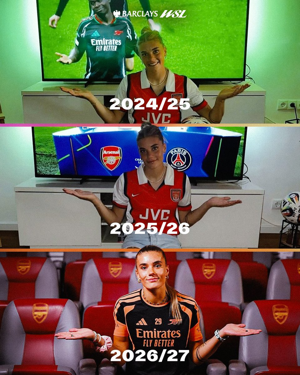 BarclaysWSL's tweet photo. 🤷

Selina Cerci has been manifesting her move to @ArsenalWFC for years ❤️

#BarclaysWSL https://t.co/uUe0T27qH8