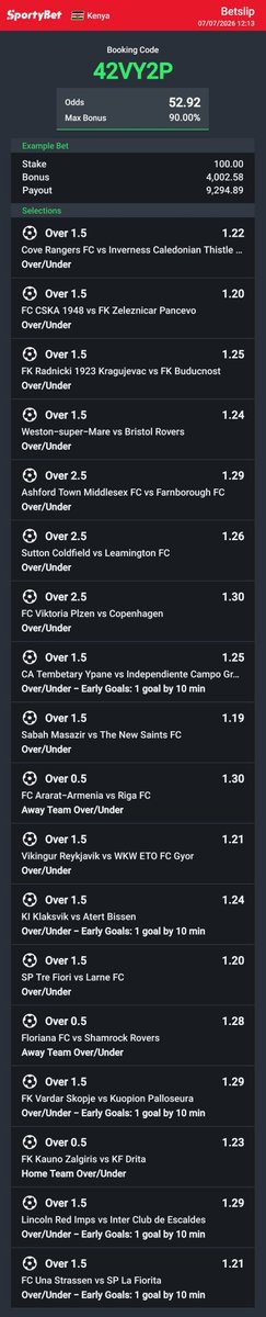 Bigmoneytips91's tweet photo. Over 1.5 

Today selections https://t.co/UiOBJDstK2