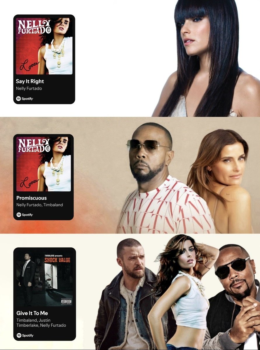 NellyFurtadoPt's tweet photo. 🇺🇸 | Did you know Nelly Furtado is one of the few artists to top the @billboard Hot 100 as a solo act, duo and trio? She accomplished this in just 9 months! 🙌

#1 Say It Right
#1 Promiscuous w/ Timbaland
#1 Give It To Me w/ Timbaland &amp; Justin Timberlake https://t.co/PL9oquRSdT