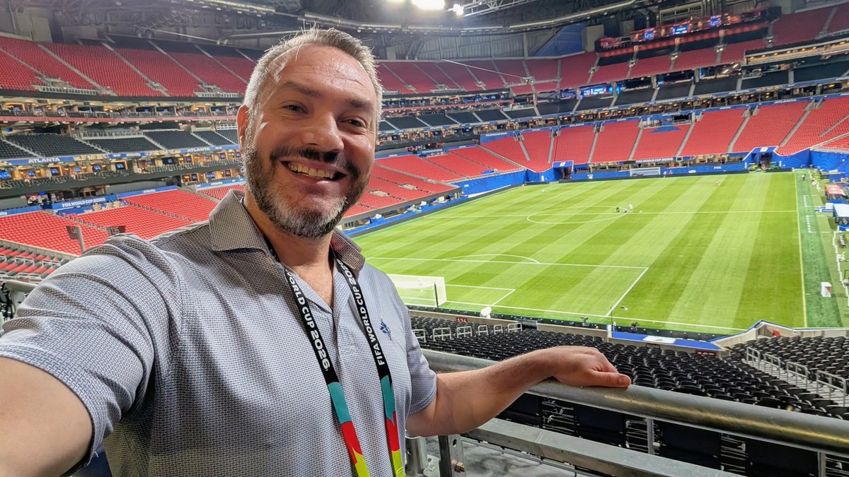 PaulFromFox5's tweet photo. All eyes on Atlanta Stadium again today ⚽🏟️ Argentina takes on Egypt at Noon!! @GoodDayAtlanta https://t.co/cKw1eNNuJa