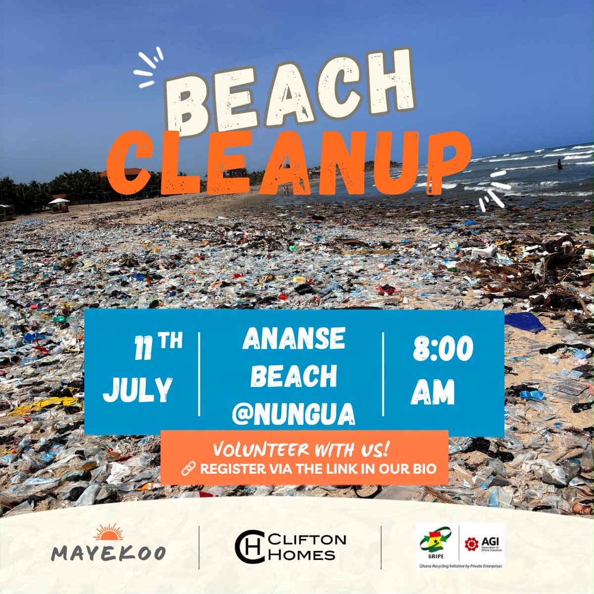 Mayekoo_Impact's tweet photo. @ksheldonstudios The national sanitation exercise is a reminder that keeping Ghana clean is everyone’s responsibility.

At Mayekoo, we’ve been doing exactly that through our Coastal Restoration Initiative.

This Saturday, we’ll be at Ananse Beach, turning words into action.

Follow our journey. https://t.co/jK0PPWfQpe