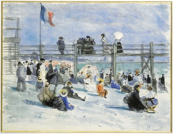 Raoul Dufy (1877-1953) The Beach at Sainte-Adresse, 1902. Normandy