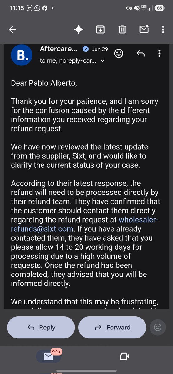 PavoContigo's tweet photo. Y ellos cubrirían la diferencia. Conseguí el mismo vehículo ese dia con Avis y envie la factura a booking. Es el caso que meses después siguen pasándose la responsabilidad y nadie quiere pagar, a pesar de que varias veces dijeron que el reembolso ya estaba en proceso https://t.co/s6WYAC5ltu