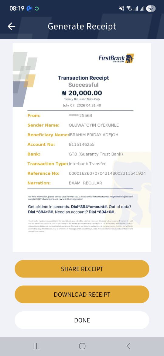 IbrahimFridaya1's tweet photo. Someone send me money instead of using my gtb account, he use my phone number attached to my gtb and I don't receive alert, pls it's urgent, below is the attached of the transaction 
@gtbank_help @gtbank @cenbank @officialEFCC @PoliceNG https://t.co/8mbaAP5A7G