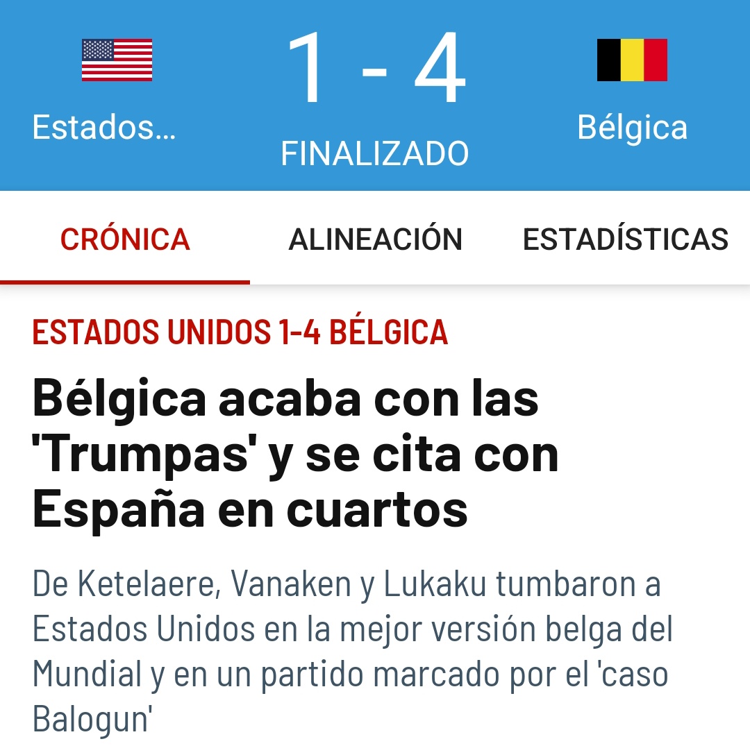 pabloony's tweet photo. Ese redactor de @marca deseando que Estados Unidos pierda para poder sacar tremendo titular https://t.co/wZah63JK2H