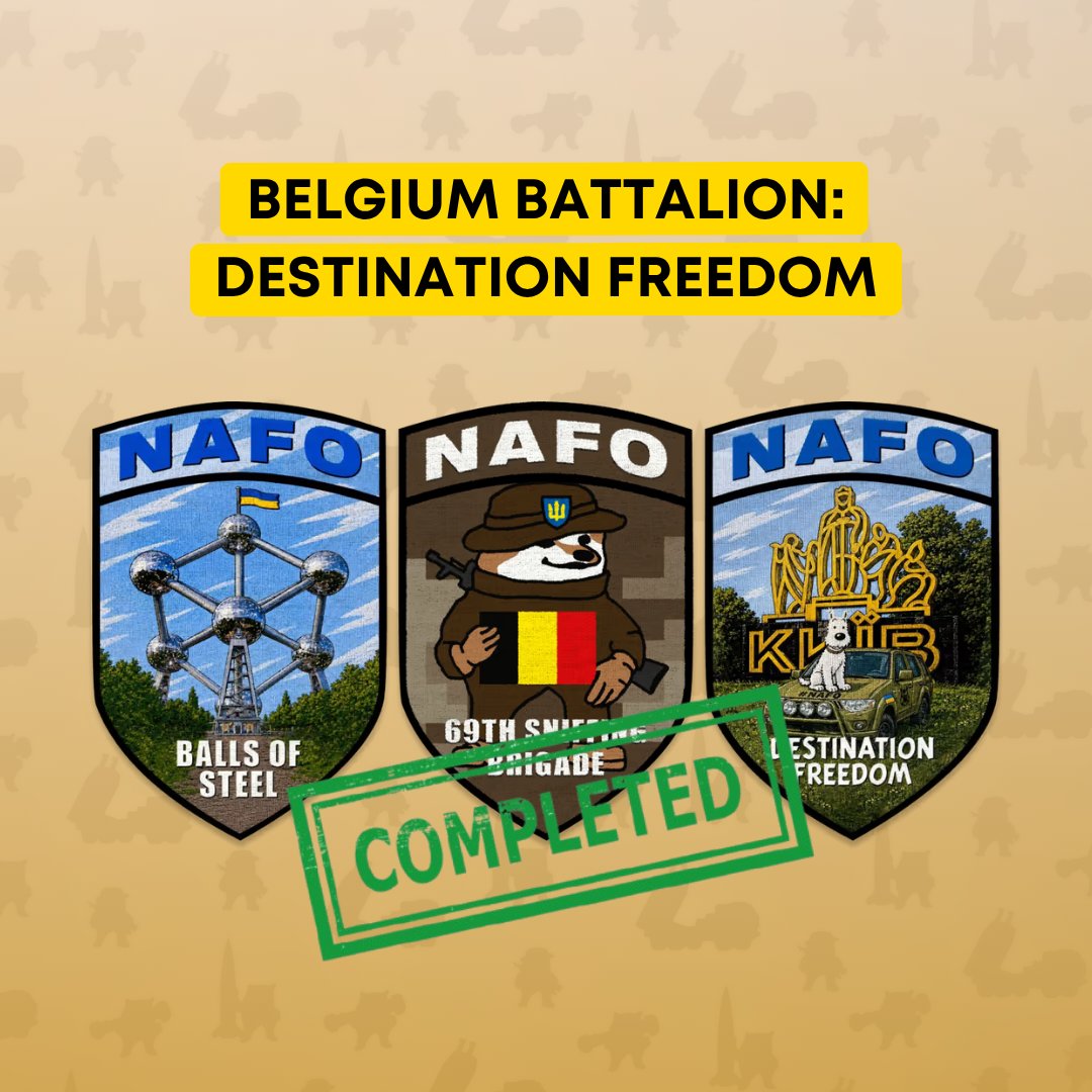 69thSB's tweet photo. Fellas, you did it again! 🫡

🇧🇪 Belgium Battalion: Destination Freedom — COMPLETE! 

We reached 103% (€21,272 / €20,500) and a NAFO Bus 3.0 is now on its way to Lyubart’s drone unit 🇺🇦

And huge thanks to @Flore14 @Berrveld @FCoels1970