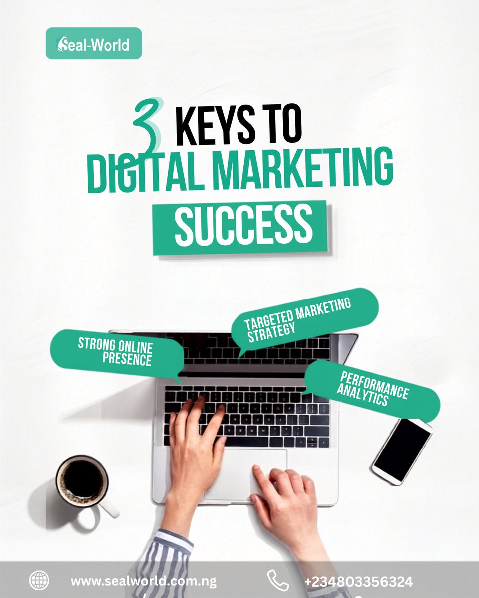 SealWorld's tweet photo. Most businesses think digital marketing is about posting every day.

It isn't.

Success comes from having the right strategy behind every action.

Here are 3 keys to digital marketing success👇 https://t.co/Omv0GreSNC