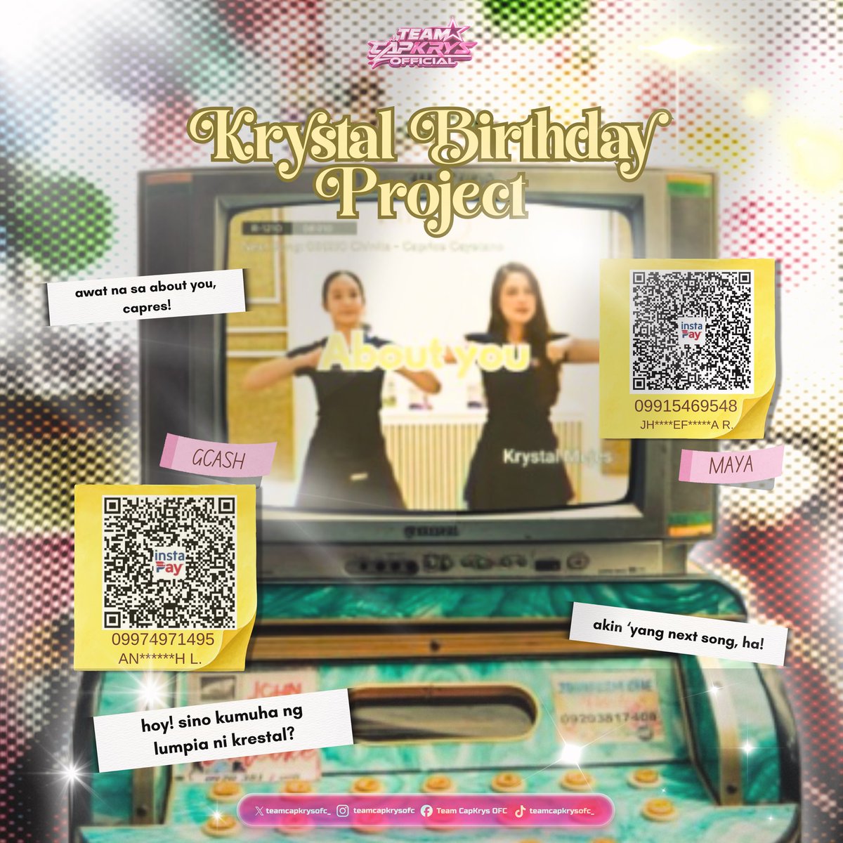 teamcapkrysofc_'s tweet photo. 𝐊𝐀𝐍𝐓𝐀— 𝐀𝐘, 𝐃𝐎𝐍𝐀𝐓𝐄 𝐀𝐍𝐎? 𝐓𝐀𝐑𝐀? 🤭

SparCKles, we’re still in need of funds for our birthday project for Tala, so we’re opening another donation drive to help us make this celebration extra special.

Whether big or small, every donation is greatly appreciated. Thank you for always supporting our projects and for helping us make this birthday celebration even more meaningful for Tala. 🫶🏻

#CAPKRYS | #KrystalMejes