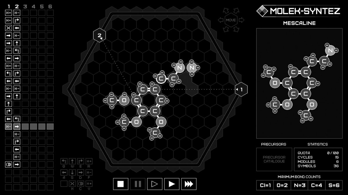 grylogiczne_pl's tweet photo. MOLEK-SYNTEZ https://t.co/JwUgEk0yOS Use the MOLEK-SYNTEZ to create small molecules with various pharmacological effects from the comfort of your small Romanian apartment.
#Zachtronics #puzzlegame #logicgame #gralogiczna #chemia https://t.co/8LsPBxHLlg