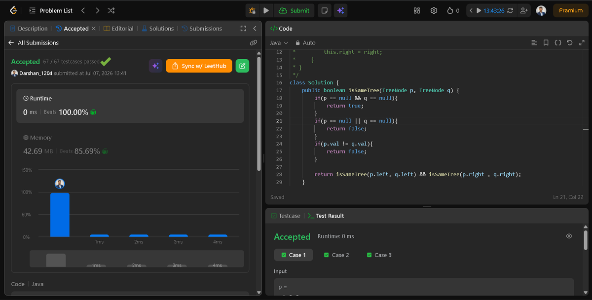 Darshan2042's tweet photo. 📅 Day 37/45 of #SDESheetChallenge @takeUforward_
@striver_79
🎯Topic: Binary Tree – Part II
 🔹LCA in BT
 🔹Check if two trees are identical or not
 🔹Zig Zag or Spiral Traversal
 🔹Boundary Traversal
💯 Progress > Perfection. Consistency wins.
#StriversSDEsheet #BinaryTree #DSA https://t.co/qyXSOUdRLy