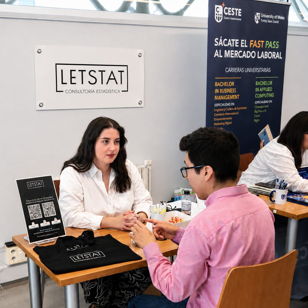 letstat_consult's tweet photo. 🚀💼👩🏼‍💻👩🏻‍💻 La semana pasada participamos en la feria de empleo “Imaginando futuros”, organizada por la Cámara de Comercio y la Universidad de Zaragoza.

Gracias por contar con LETSTAT en una jornada dedicada a conectar talento, empresas y nuevas oportunidades de futuro. https://t.co/7GxQIbZFU4