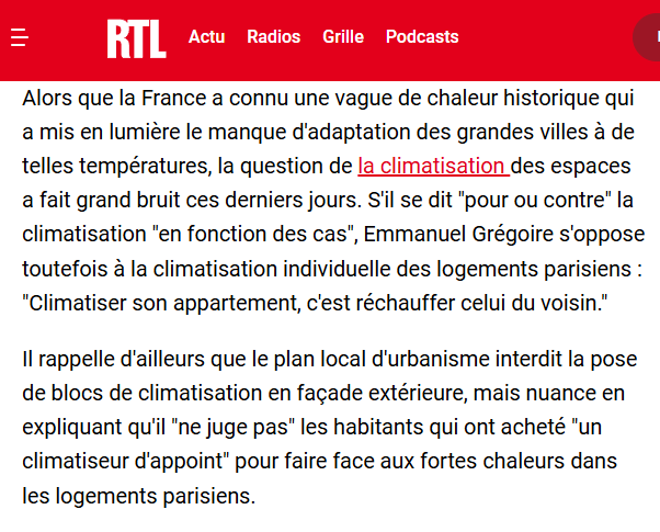 archiptere's tweet photo. Qui disait ici qu'il n'y avait pas de mouvement "anti-clim", et qu'aucun politique ne décourageait ou n'interdisait la pose de climatisation ? https://t.co/hRlnUU1hFK