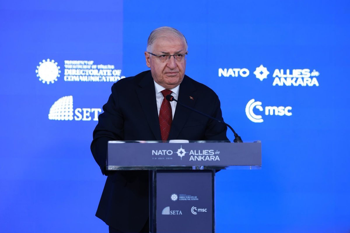 burhanduran's tweet photo. The “Allies in Ankara” programme, jointly organised by the Directorate of Communications of the Presidency of the Republic of Türkiye, the Munich Security Conference, and the SETA Foundation, provided an important platform to assess NATO’s evolving security paradigm and Türkiye’s strategic role within the Alliance.

The security environment we face today is far more complex and multidimensional than ever before. Emerging challenges ranging from hybrid threats and cyberattacks to disinformation and AI-enabled risks require a comprehensive and integrated approach to security. In this context, the NATO Summit in Ankara (#NATOsummit) represents a historic gathering where critical decisions shaping the future of the Alliance will be made. The concept of NATO 3.0 reflects a renewed security vision that addresses both military and non-military dimensions while placing resilience and collective action at the heart of the Alliance’s strategic outlook.

Under the leadership of President Recep Tayyip Erdoğan, Türkiye continues to be one of NATO’s strongest and most reliable Allies through its capable armed forces, advancing defence industry, diplomatic capacity, and constructive contributions to regional and global crisis resolution. Today, Türkiye is not only an indispensable actor in its own region but also a key pillar of Euro-Atlantic security.

Türkiye is often described as a bridge between East and West. Yet, in many of the crises we face today, Türkiye stands as an essential actor between West and West, thanks to its broad diplomatic reach and its capacity to contribute to de-escalation efforts.

I am confident that the discussions held in Ankara will make a meaningful contribution to strengthening the spirit of the Alliance, deepening our shared understanding of security, and promoting stability across our region.

I would like to express my sincere gratitude to our Minister of National Defence, Mr. Yaşar Güler, for honouring our program with his presence, and to thank the Munich Security Conference, the SETA Foundation, and everyone whose dedication and efforts made this event possible.