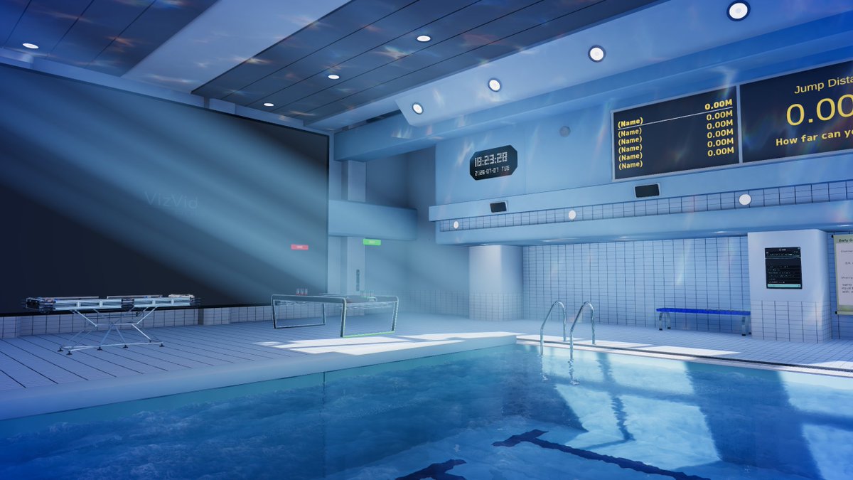 jonipon_vrc's tweet photo. ワールド名/THE Swimming Pool

夏の定番プールワールドと言えばここ。

水面の揺らぎや反射までこだわった、リアルな水表現が魅力。

光が差し込む開放的な空間で、撮影にも、のんびり過ごすにもぴったりです。

一度は訪れてほしいプールワールドです。

https://t.co/f8LBKS27SI

#じょにぽんオススメワールド 
#VRChatPhotography 
#VRchat 
#VRChatworld紹介 
#VRChatワールド紹介 
#VRChat_ワールド紹介 
#VRChat_world紹介
