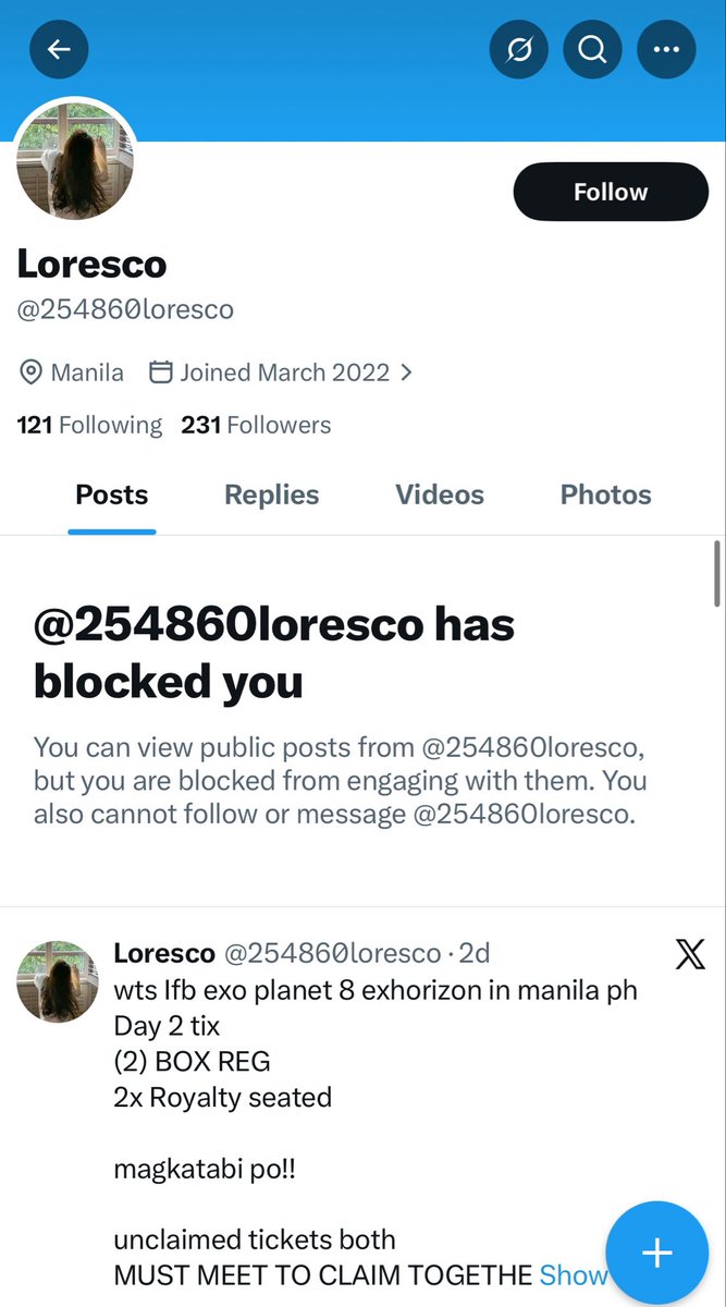 krvsjy's tweet photo. SCAMMER ALERT 🚨‼️

BEWARE OF THIS ACCOUNT. 

@254860loresco teh saan ka kumukuha ng lakas ng loob para mang-scam? kay satanas? sana habang buhay kang karmahin. 

pinalagpas ko na nga yung pangsscam mo tapos mukhang hindi ka pa rin titigil at aariba ka na naman sa modus mo! https://t.co/PONofbuUN8