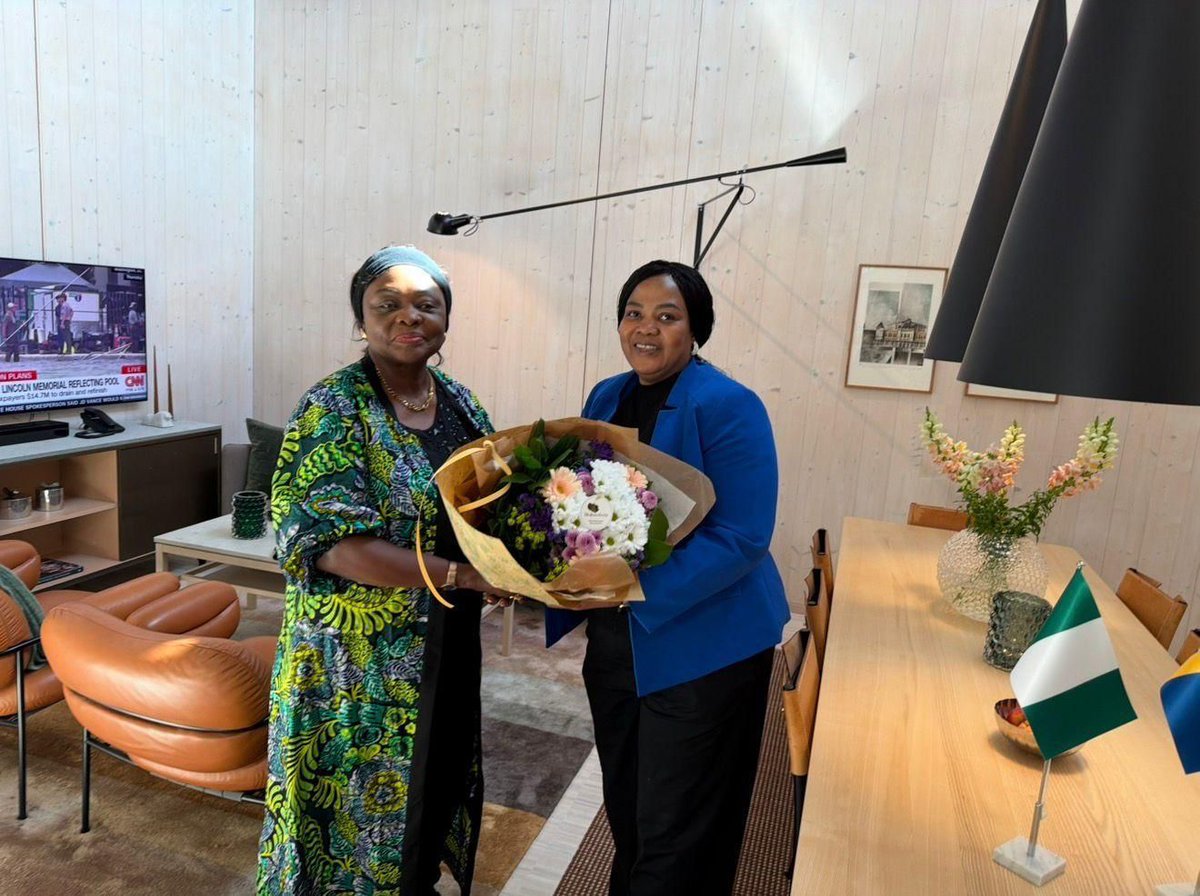 NigembSweden's tweet photo. Receiving Her Excellency, Mrs Lola Akande, Ambassador-designate of the Federal Republic of Nigeria at the ViP Section of Arlanda Airport, Stockholm, Friday, 19th of June, 2026 https://t.co/sn41jv00sM