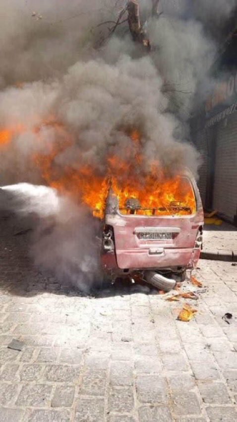 TheSaviour's tweet photo. 🇸🇾🇫🇷BREAKING: Several explosions rocked Damascus near the hotel where French President Macron was staying — he had left shortly before and is safe at the presidential palace.

So why is Mossad targeting French President Macron now? Just because he recognized Palestine state?🤔

 https://t.co/vks133xHbT
