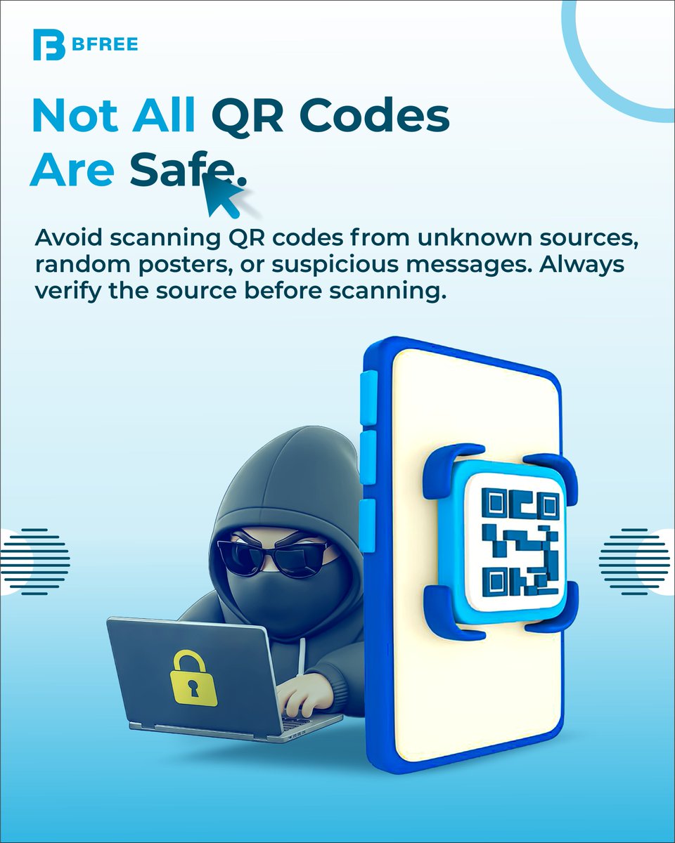 bfree_global's tweet photo. #BFREE #financialfreedom #FinancialLiteracy #Quishing #ScamAwareness #ScammerAlert #CyberSecurity #CyberAwareness #FinancialSafety https://t.co/LQqWNwujr0