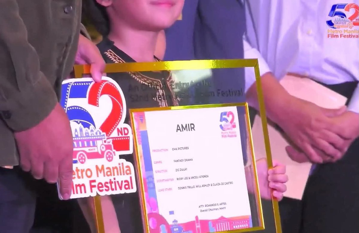 MikWillOFC's tweet photo. Congratulations, Will! So proud to see AMIR officially making its way to the Metro Manila Film Festival. Your hard work continues to open new doors, and we’ll always be here cheering you on. 🥳🤍
#WillAshley https://t.co/784rGsgfXL