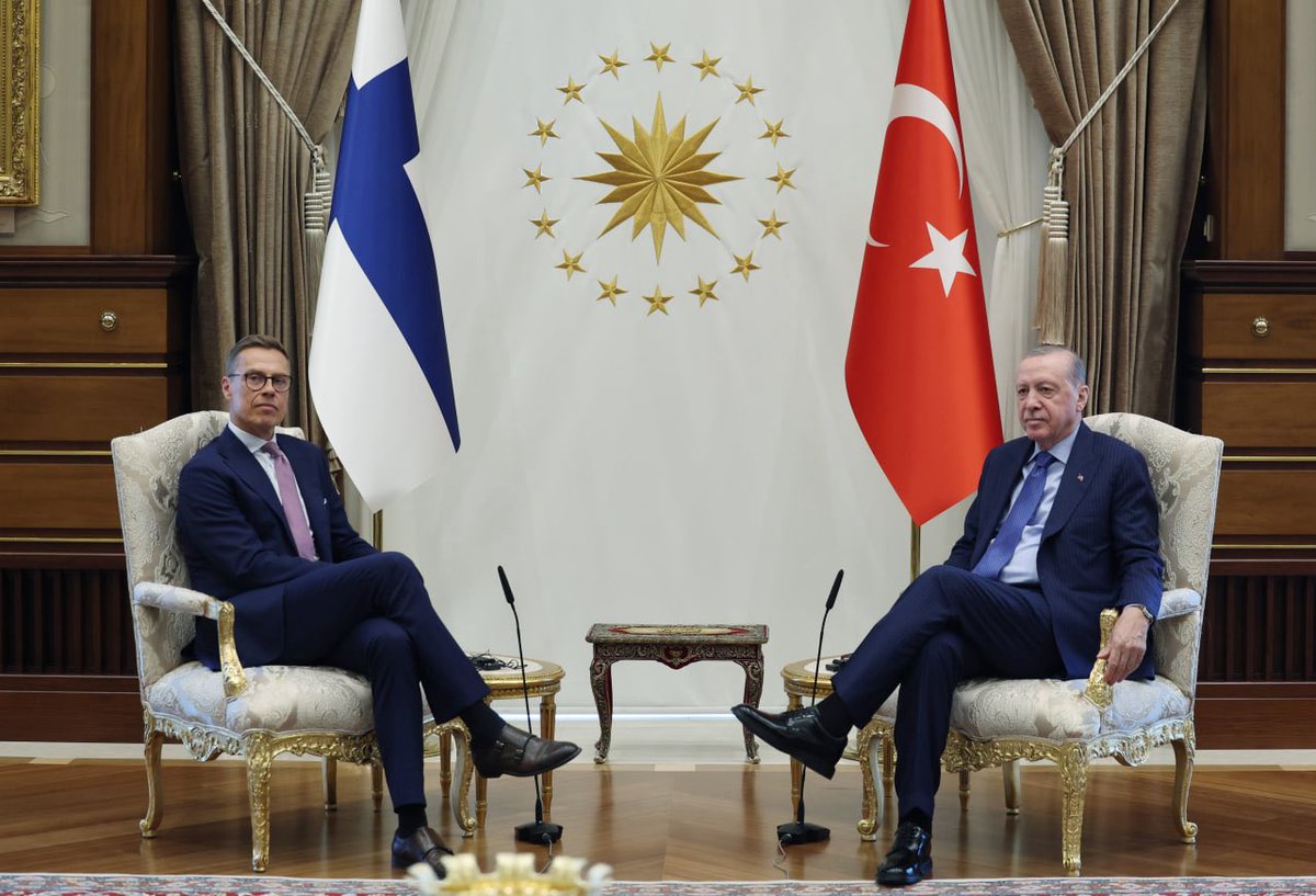 eha_medya's tweet photo. 🔴Cumhurbaşkanı Erdoğan, NATO Ankara Zirvesi kapsamında Finlandiya Cumhurbaşkanı Alexander Stubb ile Cumhurbaşkanlığı Külliyesi’nde bir araya geldi.

#NATOsummit https://t.co/XZxTfYtGSp