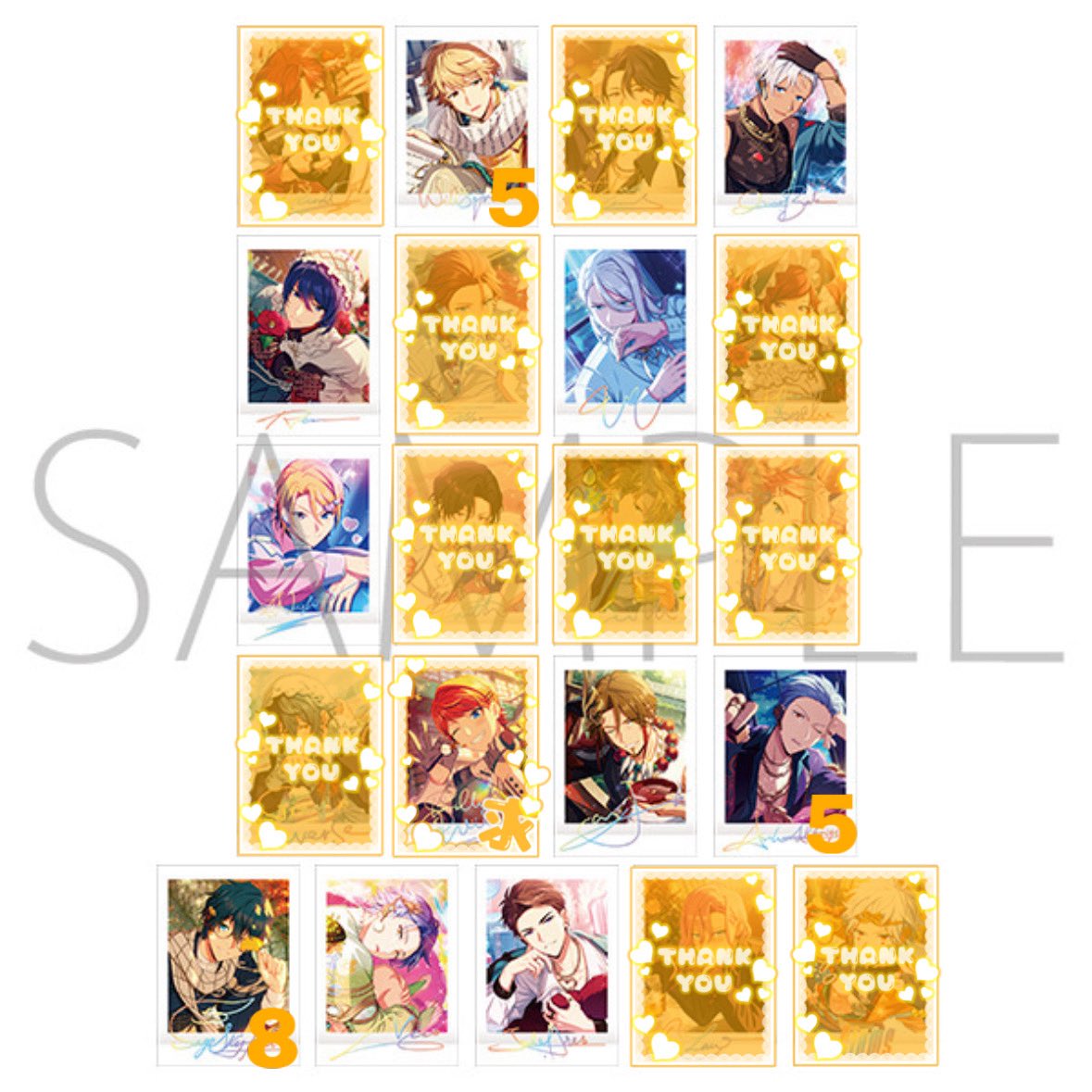 ____tomato07's tweet photo. 【交換】エリオス ぱしゃこれプレミアム vol.6

譲）ウィル5、オスカー、レン、ヴィクター、ジュニア、ジェイ、アッシュ5、セイジ8、ニコ、ジュード

求）ビリー≫定価+送料

︎︎⟡10box予約済
︎︎⟡1部お声がけ中
︎︎⟡キャラ毎まとめてでしたら譲渡可 https://t.co/hunPRCJ7Ze