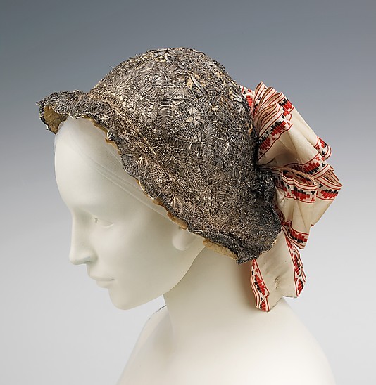 wikivictorian's tweet photo. Bonnet, 1830-60. Germany. The MET. https://t.co/xvLy7j7yQd