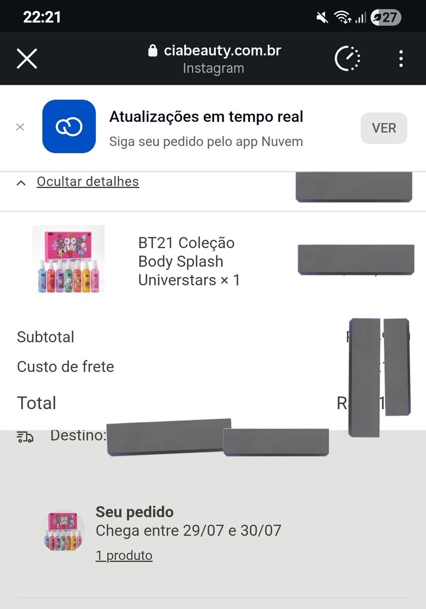 minzygrs's tweet photo. Sempre critiquei quem faz compra compulsiva por surto ou estar bêbado, porem ontem fiz uma compra de uma caixa de body splash do bt21 (o karma sempre vem https://t.co/HaUvUdxWlA