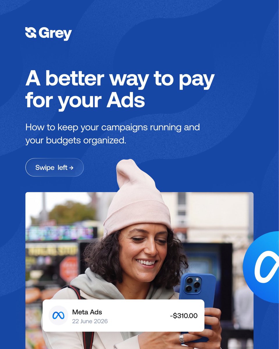 greyfinance's tweet photo. Have your ads ever stopped running because you forgot to fund your card? 

With Grey, you can create multiple cards and pay for ads without needing to top up your card.

Ready for smooth ad payments? Tap the link below to get your Grey virtual card in minutes! https://t.co/Jf6fkBzNwB