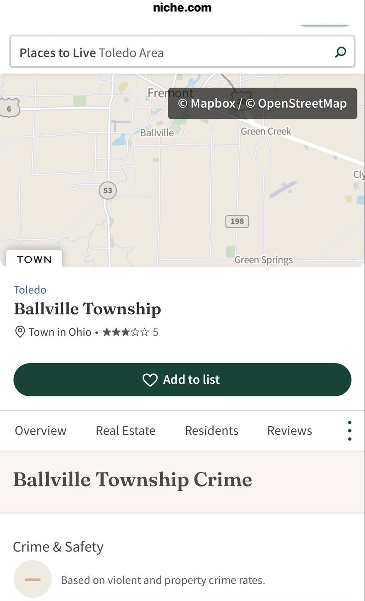 RenzTom's tweet photo. ⁉️If Flock cameras are about stopping crime why do we have one in Ballville Township in Sandusky County, Ohio just outside the big city of Fremont (12,000 people or so)?

As you can see - Ballville has zero crime and, I believe, around a whopping 6000 people. This flock camera is by a river in s place with so few people they don’t even need a sidewalk.

Flock cameras are nothing but track and trace for the digital prison being built around us. C’mon Ballville - why would you participate in this nonsense?