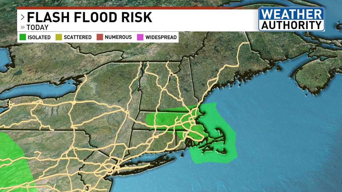 EmilyWGME's tweet photo. #BostonBound πβοΈ
Highs will run in the upper 60s with rain showers. Some of these showers may become moderate-to-heavy. There will be a risk for flash floods, especially with flood watches up across RI and Cape Cod through Tuesday afternoon. #NewEngland https://t.co/hlonAiBdEG