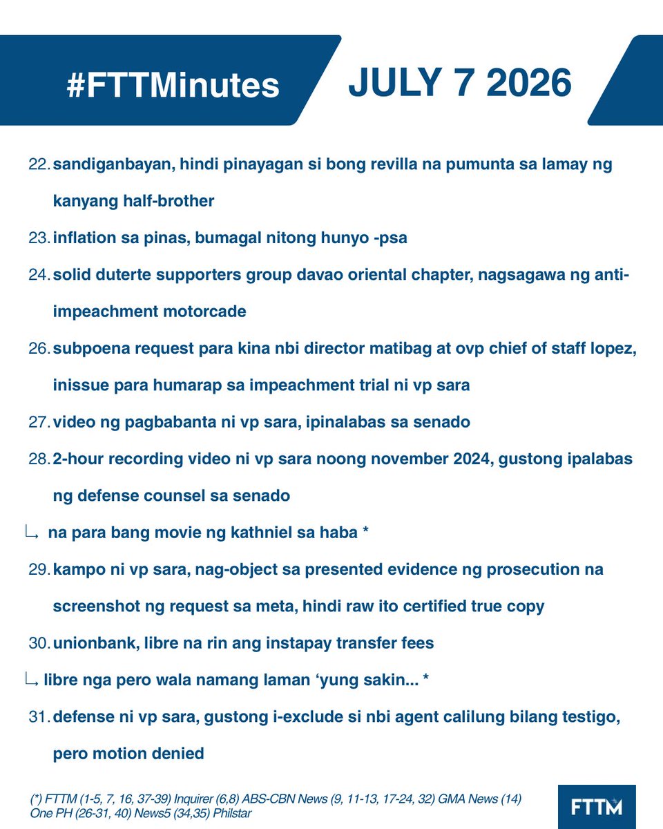 fttm_ph's tweet photo. FTTMinutes of the day: July 7, 2026 https://t.co/rfl31HxItd