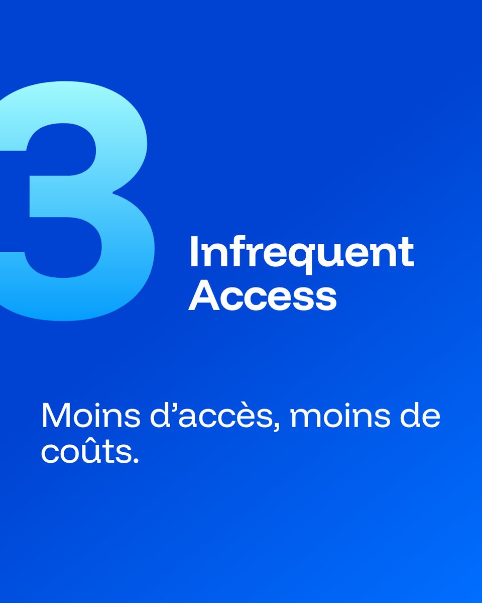 OVHcloud_FR's tweet photo. On parle souvent d'optimisation cloud, mais un levier simple est souvent oublié : le stockage. 

Avant de compresser ou supprimer des données, posez-vous une question : sont-elles dans la bonne classe de stockage ? 
Adapter le stockage aux usages, c'est déjà optimiser.