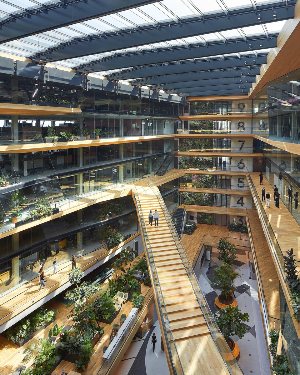 parametricarch's tweet photo. https://t.co/Krzphx5qJ5 City Campus is designed around the concept of “Booking Home,” creating a welcoming workplace with themed neighborhoods and breakout spaces inspired by destinations around the world. A central atrium, bridges, and open staircases encourage movement, collaboration, and informal interaction throughout the building.

🎓Subscribe to our newsletter: https://t.co/9dpGXXXWRv