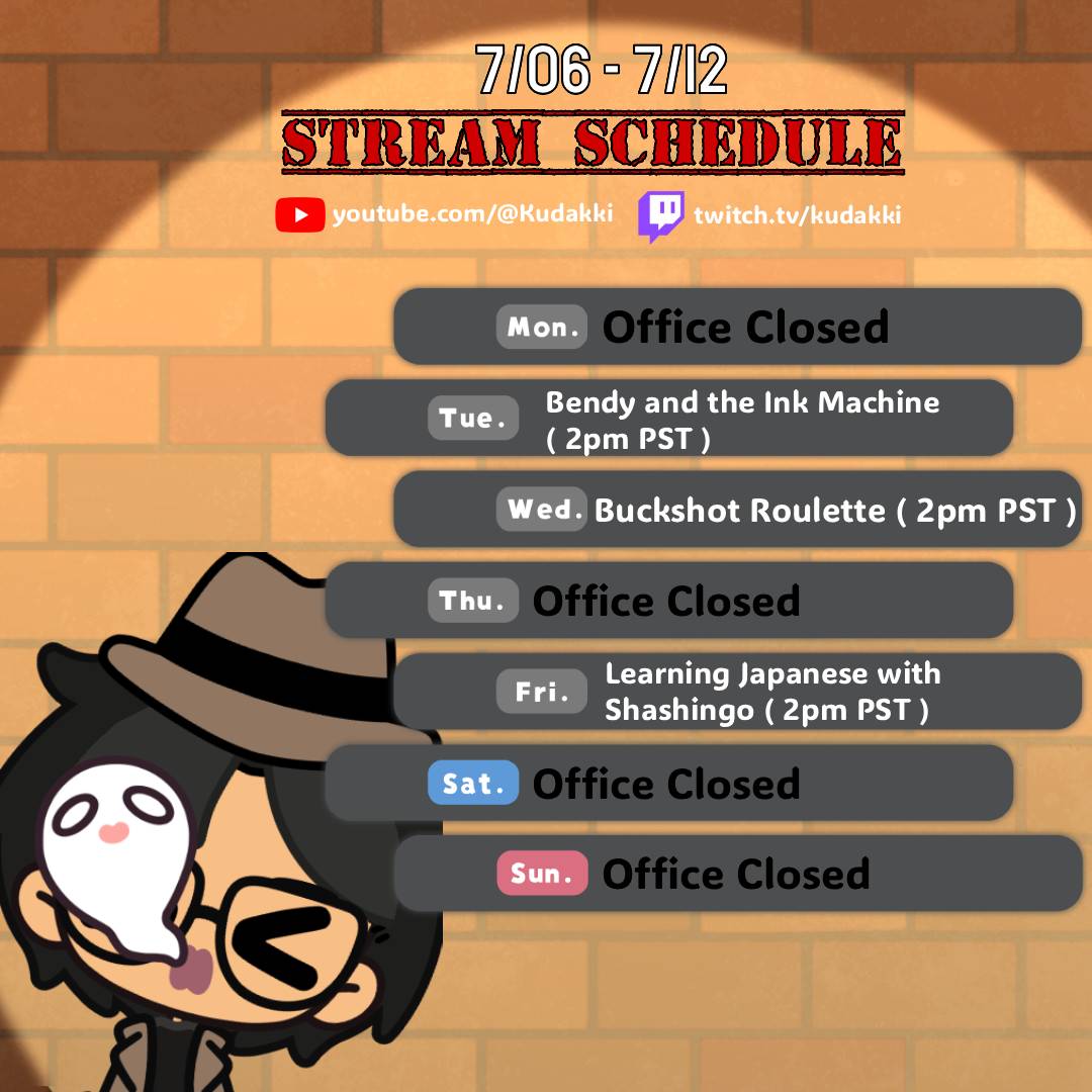 KudakkiVT's tweet photo. This week stream schedule https://t.co/GSpAvYfyaQ