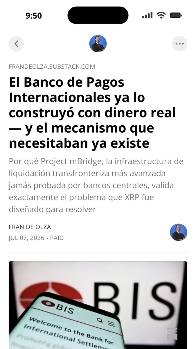 itscoachfo's tweet photo. El activo puente que resuelve el problema del prefunding. 

El obstáculo que el propio mundo académico identifica — la necesidad de prefinanciar íntegramente cada operación para poder liquidar de forma instantánea — es precisamente el problema que el diseño original de Ripple/XRPL intentó resolver desde el primer día: un activo neutral, de alta liquidez, que actúa como puente entre dos monedas sin que ninguna de las dos partes tenga que mantener líneas de crédito nostro/vostro prefinanciadas en la moneda de la contraparte. 

En lugar de inmovilizar capital en decenas de cuentas corresponsales alrededor del mundo, el activo puente permite convertir valor de una moneda a otra en segundos, liquidando de forma atómica.

https://t.co/DqbbHi6bZh